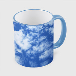 Кружка 3D ОБЛАКА, цвет: 3D-небесно-голубой кант