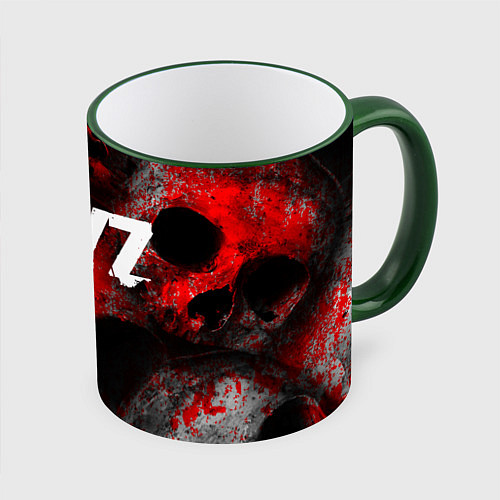 Кружка цветная DAYZ BLOOD ДЕЙЗИ КРОВЬ Z / 3D-Зеленый кант – фото 1