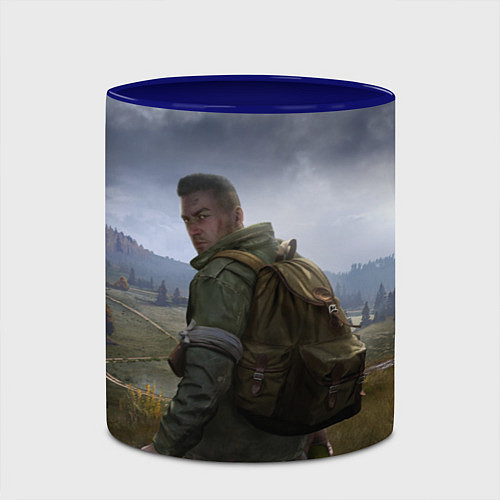 Кружка цветная DAYZ POSTER ДЕЙЗИ ПОСТЕР Z / 3D-Белый + синий – фото 2