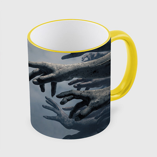 Кружка цветная DAYZombie ДЕЙЗИ Z / 3D-Желтый кант – фото 1