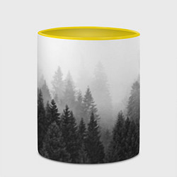 Кружка 3D Туманный лес, цвет: 3D-белый + желтый — фото 2