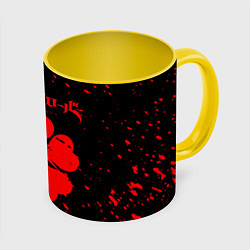 Кружка 3D ЧЕРНЫЙ КЛЕВЕР АНИМЕ,, цвет: 3D-белый + желтый