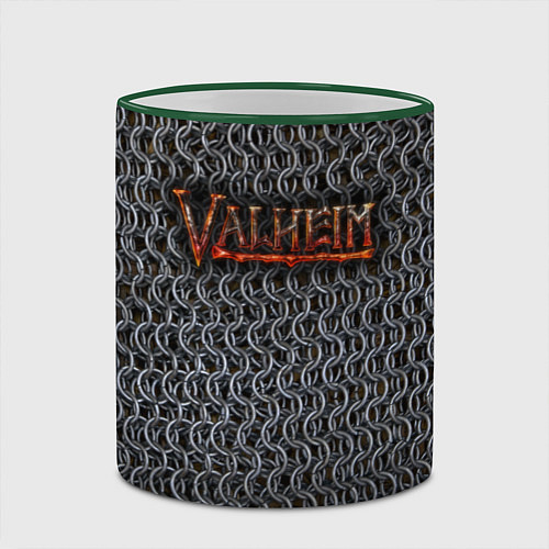 Кружка цветная Кольчуга из Вальхейма / 3D-Зеленый кант – фото 2