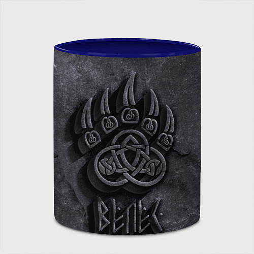 Кружка цветная Печать Велеса / 3D-Белый + синий – фото 2