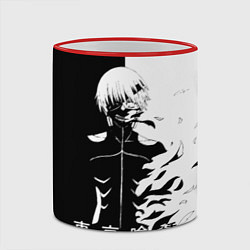 Кружка 3D Токийский гуль черно белый Кен, цвет: 3D-красный кант — фото 2