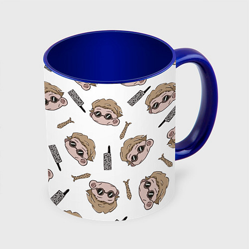 Кружка цветная Нанами Кенто Магическая битва / 3D-Белый + синий – фото 1