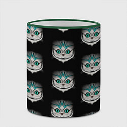 Кружка 3D Чеширские котики, цвет: 3D-зеленый кант — фото 2