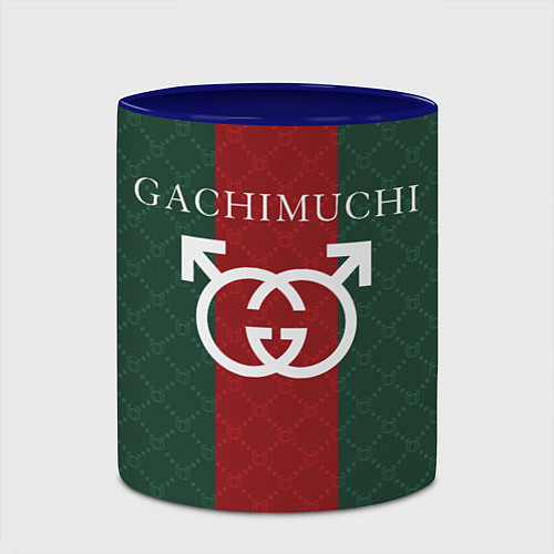 Кружка цветная GACHI GUCCI / 3D-Белый + синий – фото 2