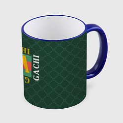 Кружка 3D GACHI GUCCI, цвет: 3D-синий кант