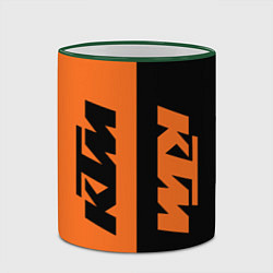Кружка 3D KTM КТМ Z, цвет: 3D-зеленый кант — фото 2