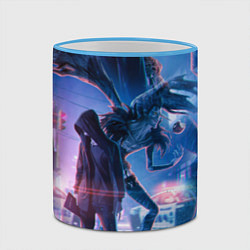 Кружка 3D DEATH NOTE ТЕТРАДЬ СМЕРТИ, цвет: 3D-небесно-голубой кант — фото 2