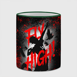 Кружка 3D FLY HIGH ВОЛЕЙБОЛ!!, цвет: 3D-зеленый кант — фото 2