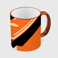 Кружка 3D KTM КТМ SPORT, цвет: 3D-оранжевый кант