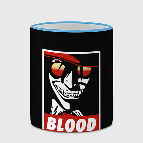 Кружка цветная Hellsing / 3D-Небесно-голубой кант – фото 2