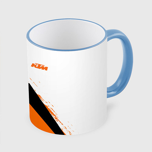 Кружка цветная KTM КТМ Z / 3D-Небесно-голубой кант – фото 1