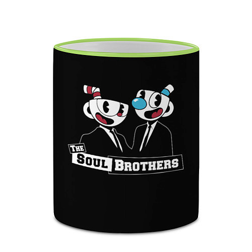 Кружка цветная The Soul Brothers / 3D-Светло-зеленый кант – фото 2