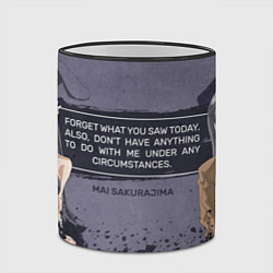 Кружка 3D Bunny and Mai, цвет: 3D-черный кант — фото 2