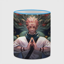 Кружка 3D МАГИЧЕСКАЯ БИТВА SUKUNA, цвет: 3D-небесно-голубой кант — фото 2