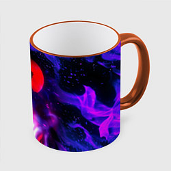 Кружка 3D МАГИЧЕСКАЯ БИТВА SUKUNA, цвет: 3D-оранжевый кант