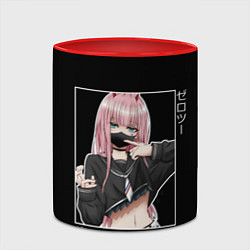 Кружка 3D Zero Two, цвет: 3D-белый + красный — фото 2