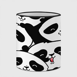 Кружка 3D Панды, цвет: 3D-черный кант — фото 2