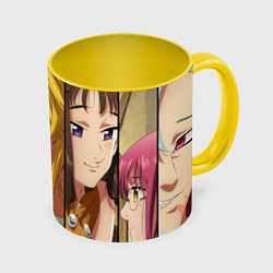 Кружка 3D ГЕРОИ АНИМЕ 7 СМЕРТНЫХ ГРЕХОВ SEVEN DEADLY SINS, цвет: 3D-белый + желтый