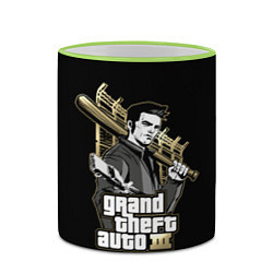 Кружка 3D Клод GTA 3, цвет: 3D-светло-зеленый кант — фото 2