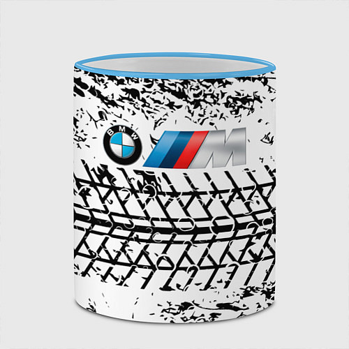 Кружка цветная BMW / 3D-Небесно-голубой кант – фото 2