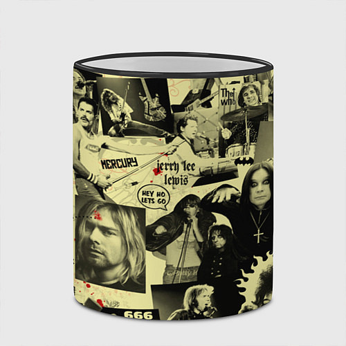 Кружка цветная РОК КУМИРЫ / 3D-Черный кант – фото 2