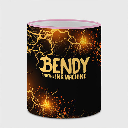 Кружка цветная BENDY LOGO / 3D-Розовый кант – фото 2