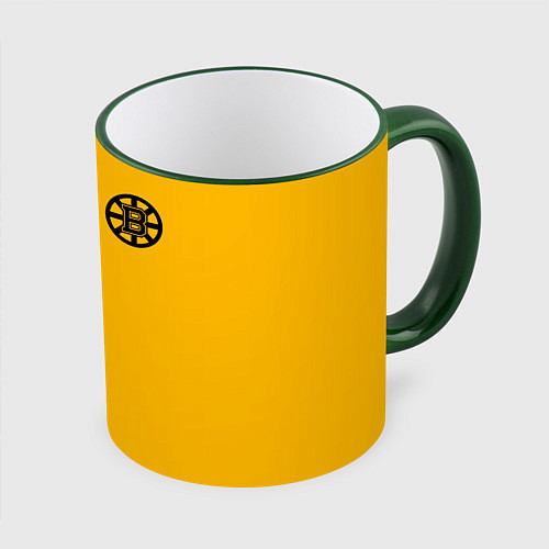 Кружка цветная NHL BOSTON BRUINS / 3D-Зеленый кант – фото 1