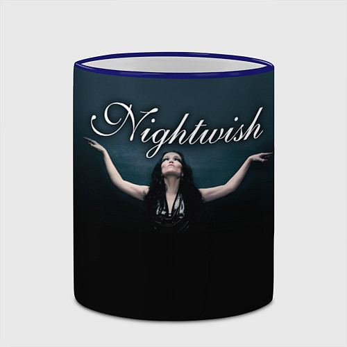 Кружка цветная Nightwish with Tarja / 3D-Синий кант – фото 2