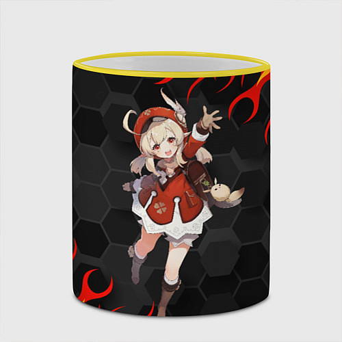 Кружка цветная Genshin Impact - Klee / 3D-Желтый кант – фото 2