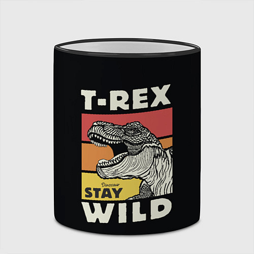 Кружка цветная T-rex Wild / 3D-Черный кант – фото 2