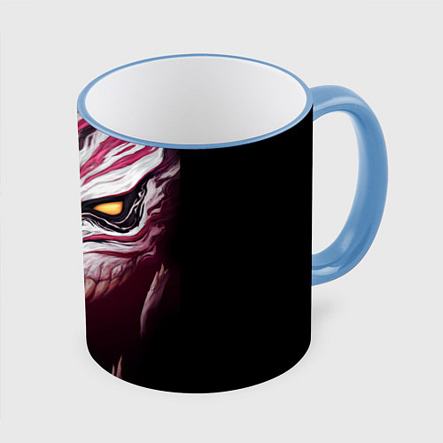 Кружка цветная ИЧИГО БЛИЧ BLEACH / 3D-Небесно-голубой кант – фото 1