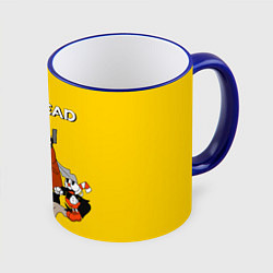 Кружка 3D Cuphead x DMC, цвет: 3D-синий кант