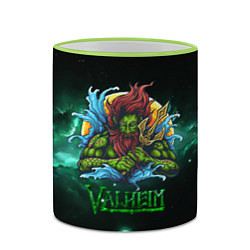 Кружка 3D Valheim повелитель морей, цвет: 3D-светло-зеленый кант — фото 2