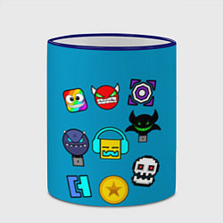 Кружка 3D Geometry Dash: Icons, цвет: 3D-синий кант — фото 2
