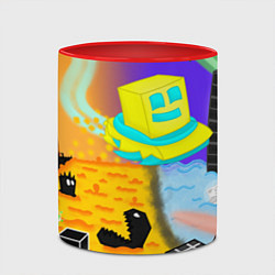 Кружка 3D Geometry Dash: RobTop Z, цвет: 3D-белый + красный — фото 2