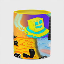 Кружка 3D Geometry Dash: RobTop Z, цвет: 3D-белый + желтый — фото 2