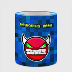 Кружка 3D Geometry Dash, цвет: 3D-небесно-голубой кант — фото 2