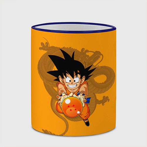 Кружка цветная Kid Goku / 3D-Синий кант – фото 2