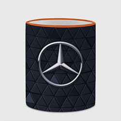 Кружка 3D MERCEDES BENZ 3D Geometry 3Д, цвет: 3D-оранжевый кант — фото 2