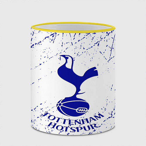 Кружка цветная Tottenham / 3D-Желтый кант – фото 2