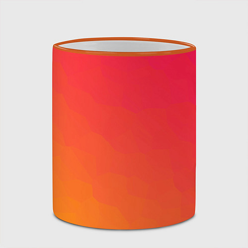 Кружка цветная Градиент заря / 3D-Оранжевый кант – фото 2