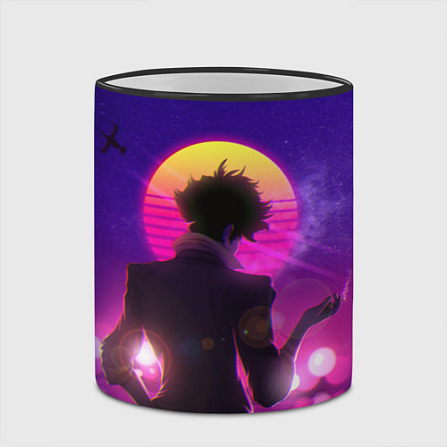 Кружка цветная Cowboy Bebop Spike Spiegel / 3D-Черный кант – фото 2