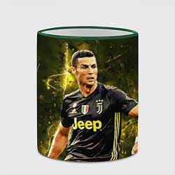 Кружка 3D Cristiano Ronaldo Juventus, цвет: 3D-зеленый кант — фото 2