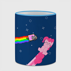 Кружка 3D Nyan cat x Pony, цвет: 3D-небесно-голубой кант — фото 2
