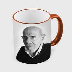 Кружка 3D Ладно Жак Фреско, цвет: 3D-оранжевый кант