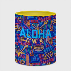 Кружка 3D ALOHA HAWAII АЛОХА ГАВАЙИ, цвет: 3D-белый + желтый — фото 2